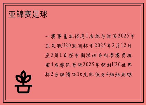 亚锦赛足球